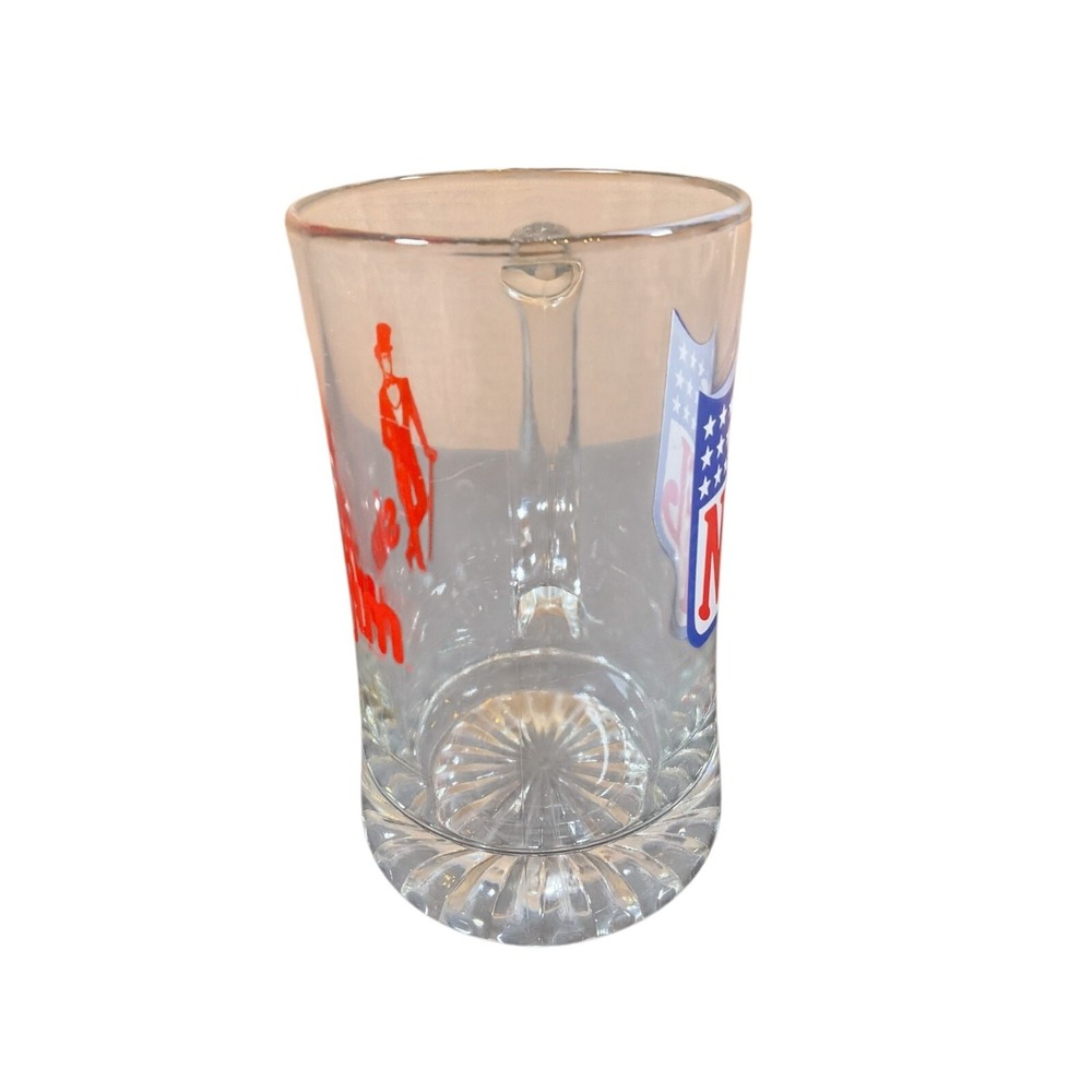 NFL Logo Slim Jim Beer Mug Glass Stein Heavy Collectors Edition 32oz VTG 1990's - Picture 2 of 7